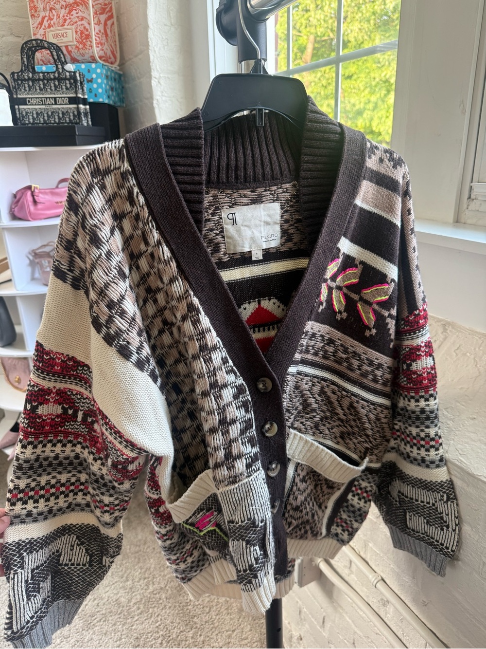 Anthropologie x Pilcro Patchwork Knit Cardigan - Picture 2 of 9